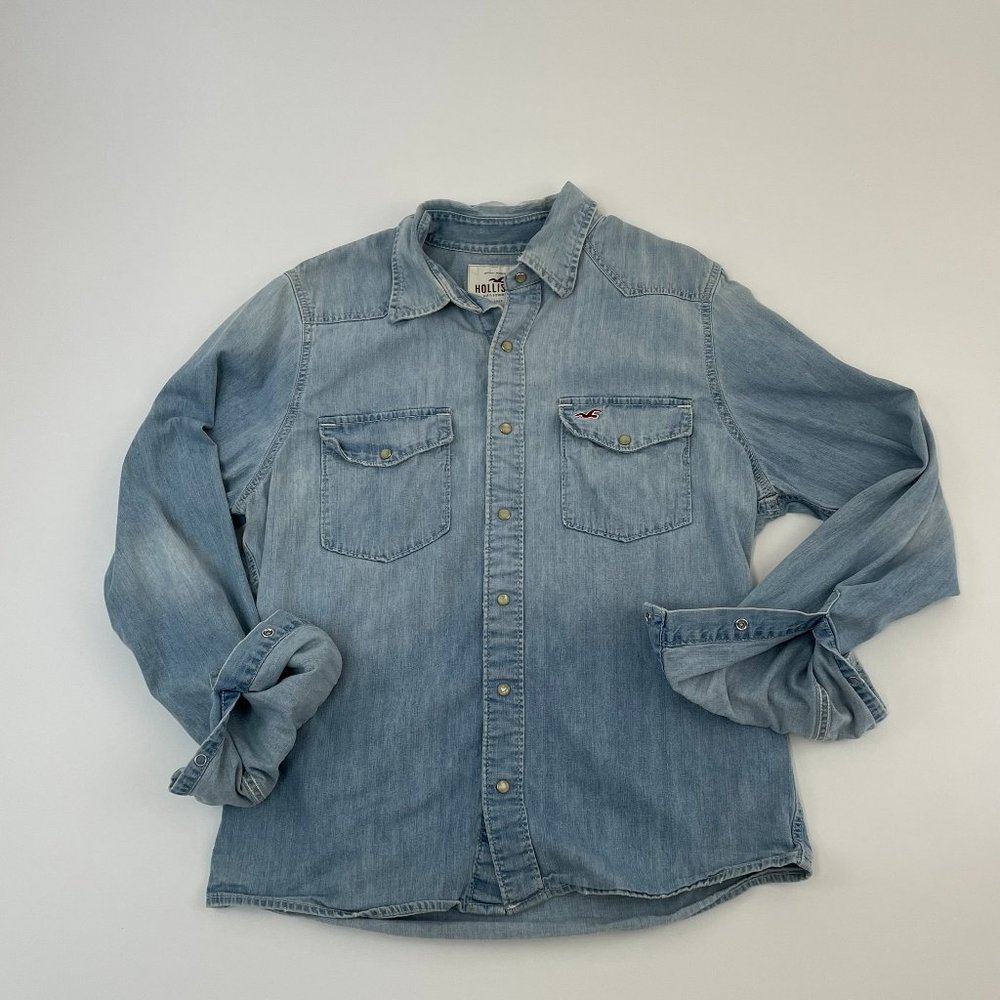 Abercrombie & Fitch Snap Button Down Denim Shirt
